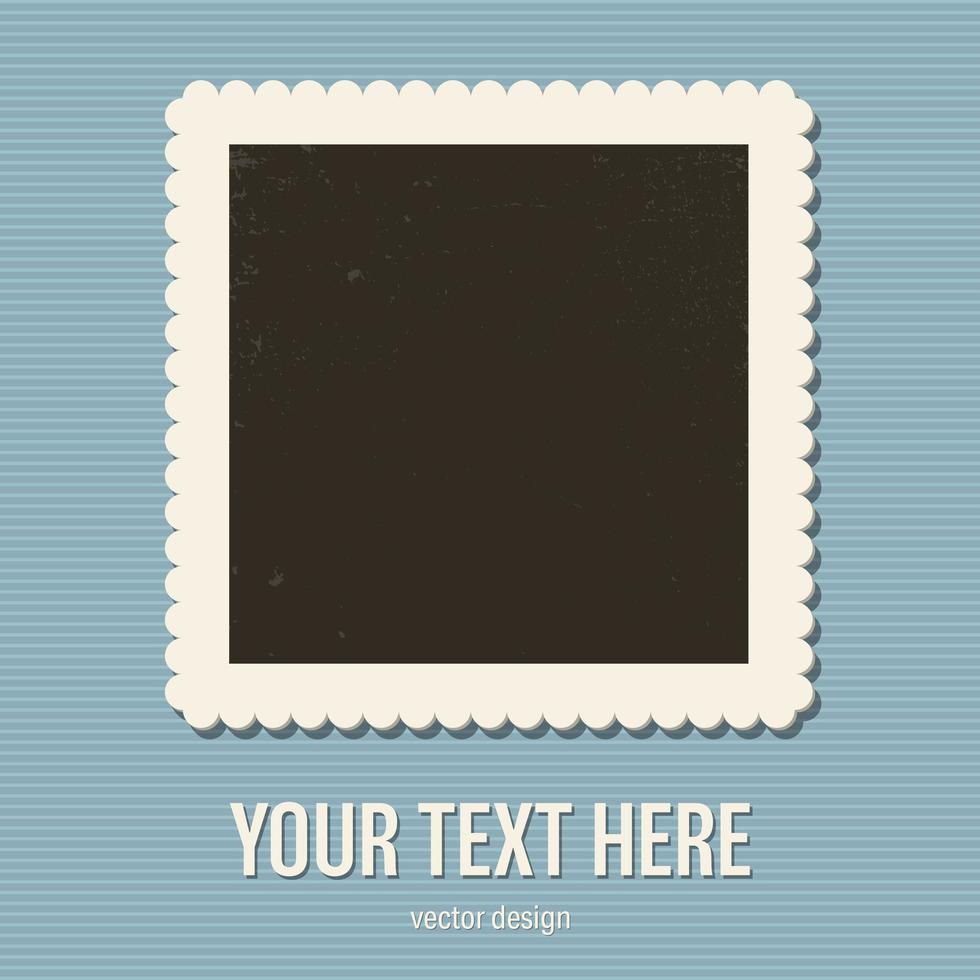 Vintage photo frame vector design illustration isolated on background