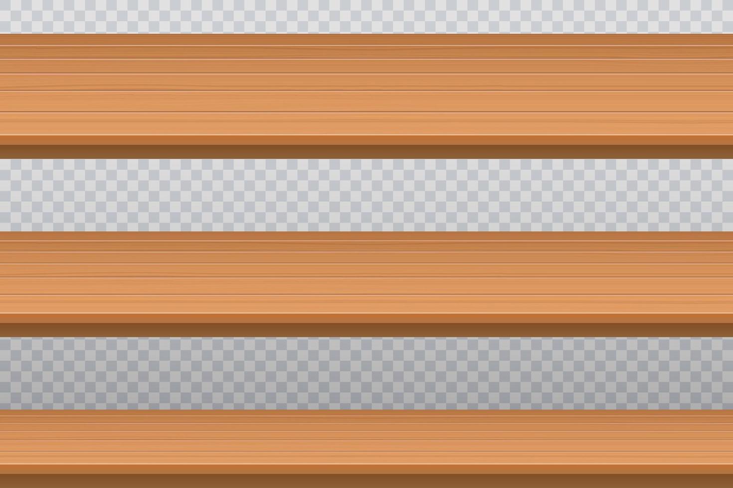 Wooden table top set vector
