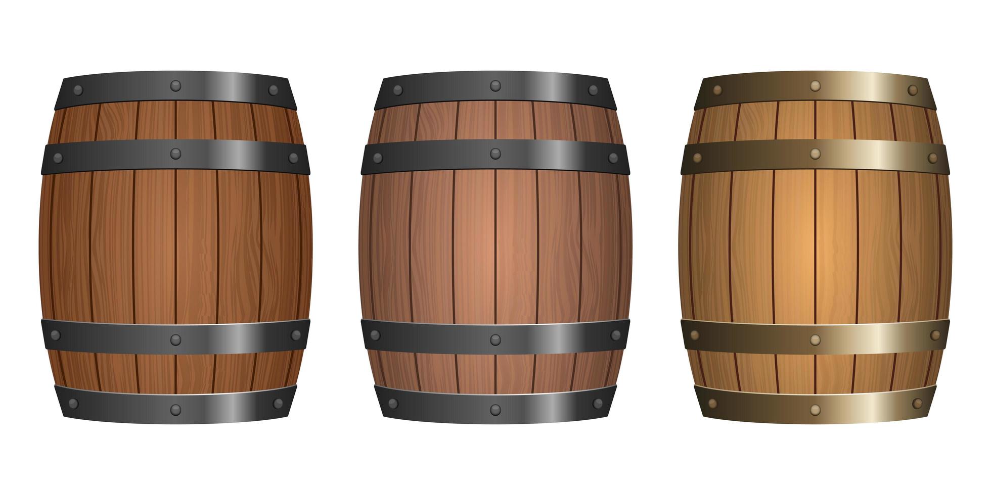 Wooden barrel vector design illustration isolated on white background