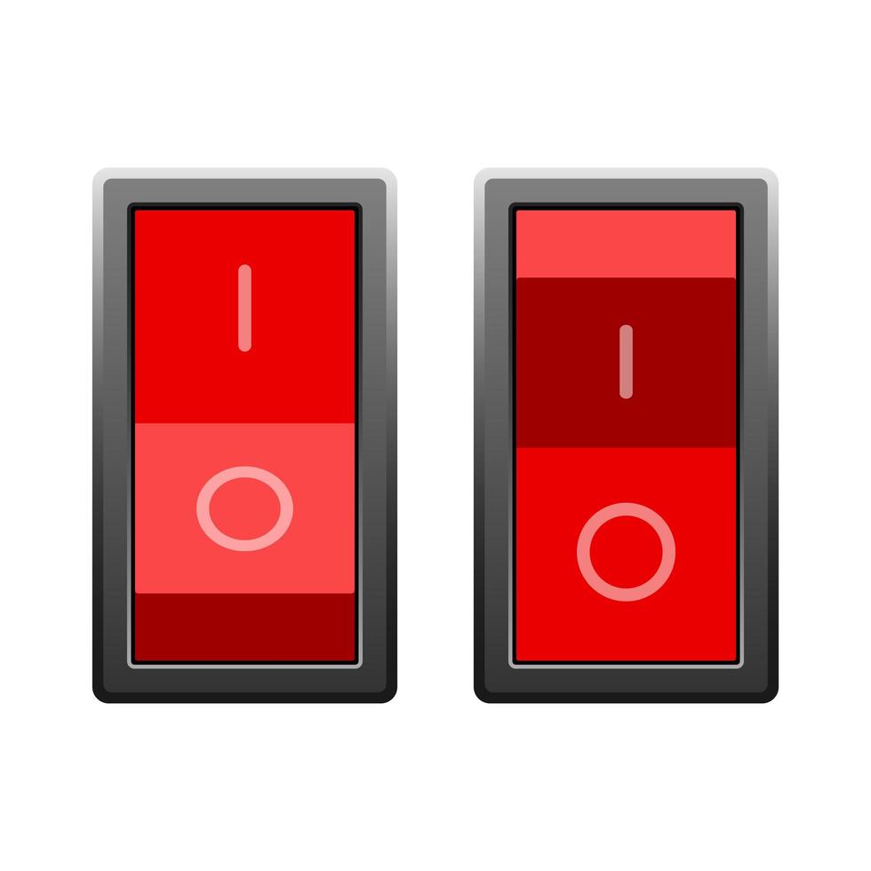 On and off switch vector design illustration isolated on white background