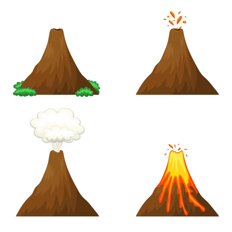 Vulcano vector design illustration isolated on white background