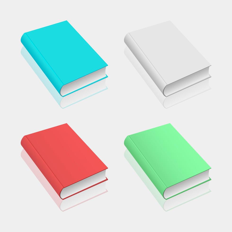 Book mockup set vector