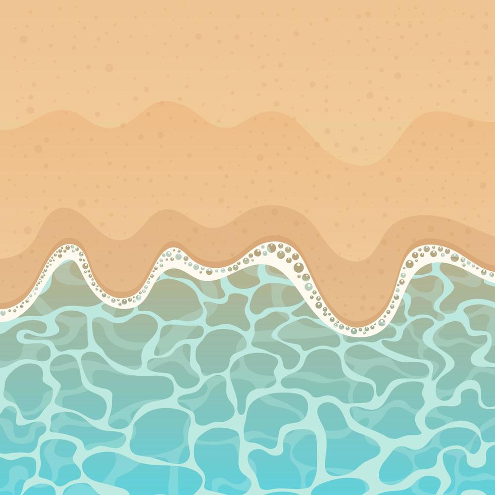 Ilustración de diseño de vector de fondo de mar y playa