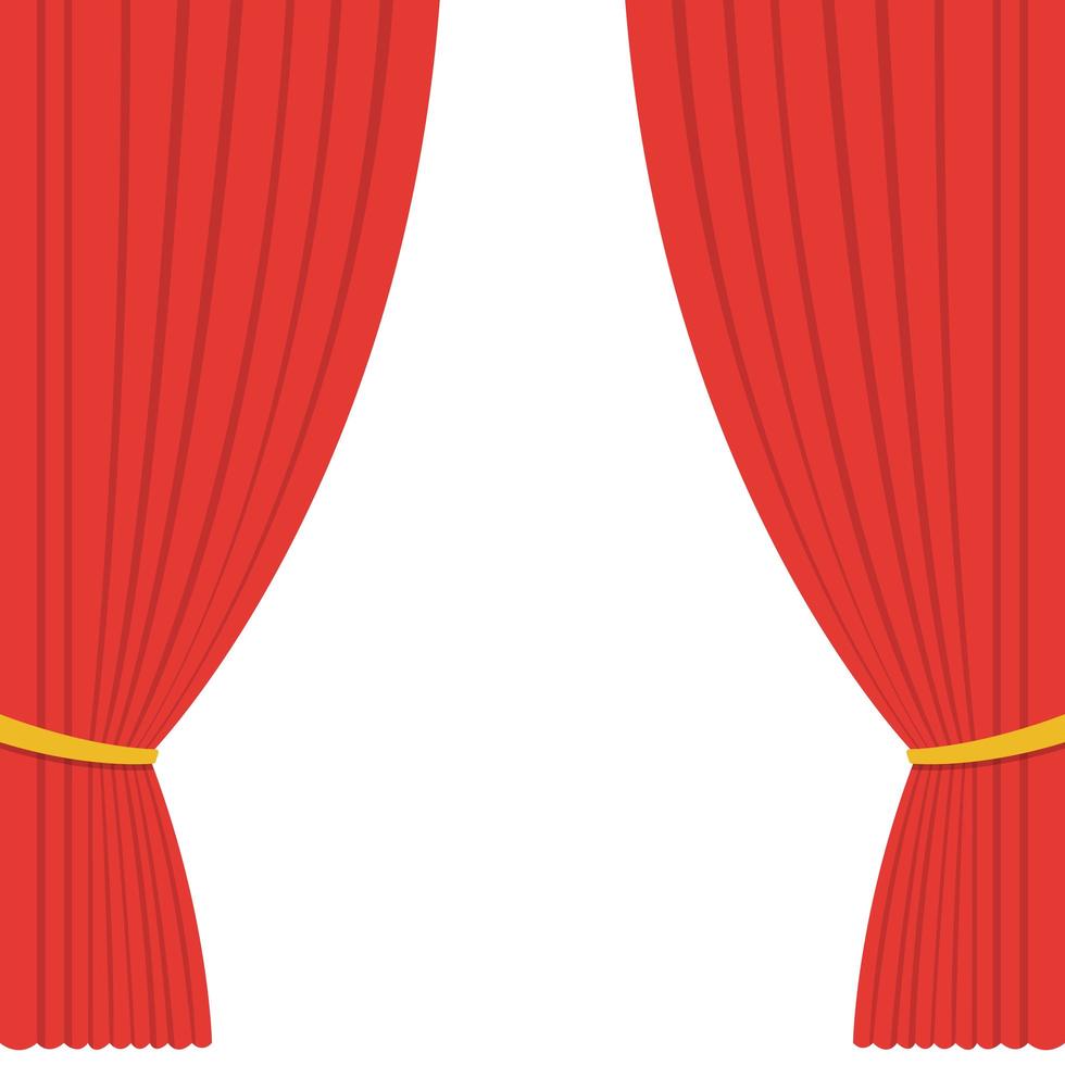 Ilustración de diseño de vector de cortina de teatro