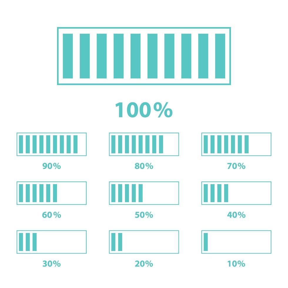 Loading bar set vector