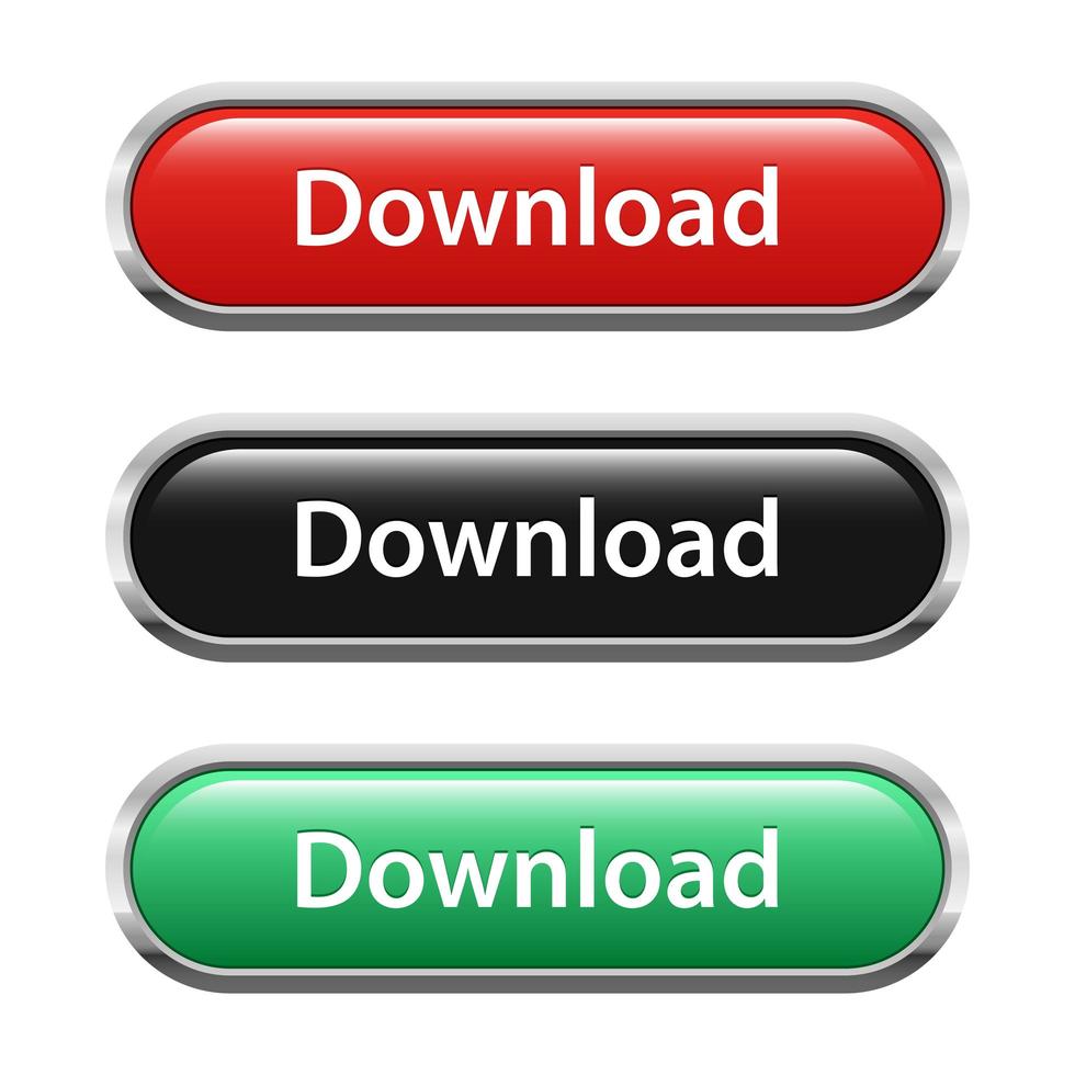 Download button set vector