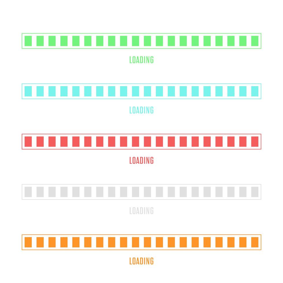 Loading bar set vector