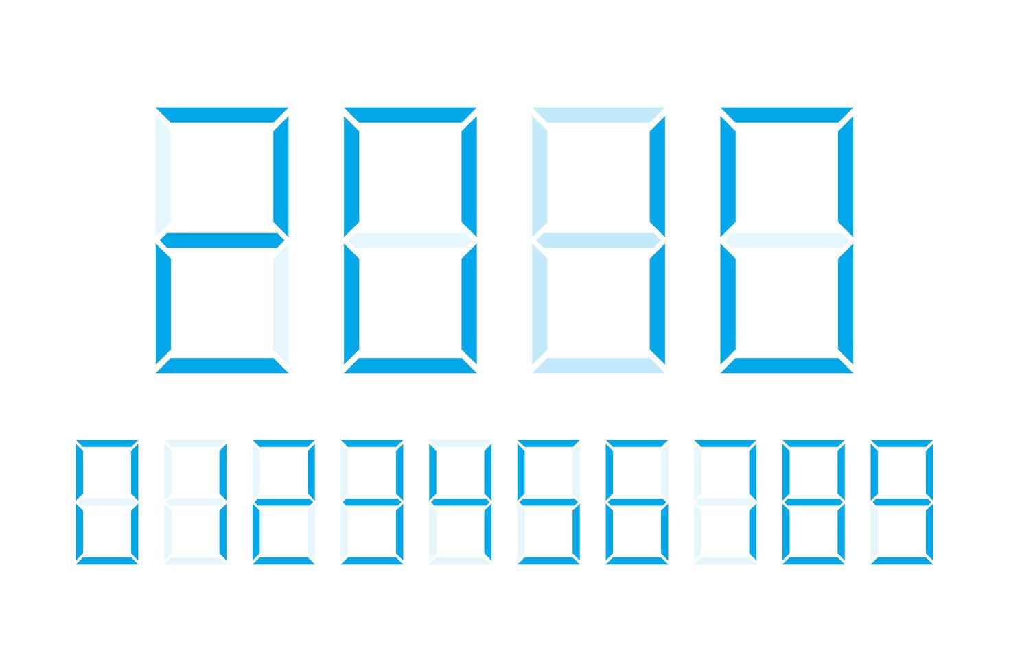 Digital numbers vector design illustration isolated on white background