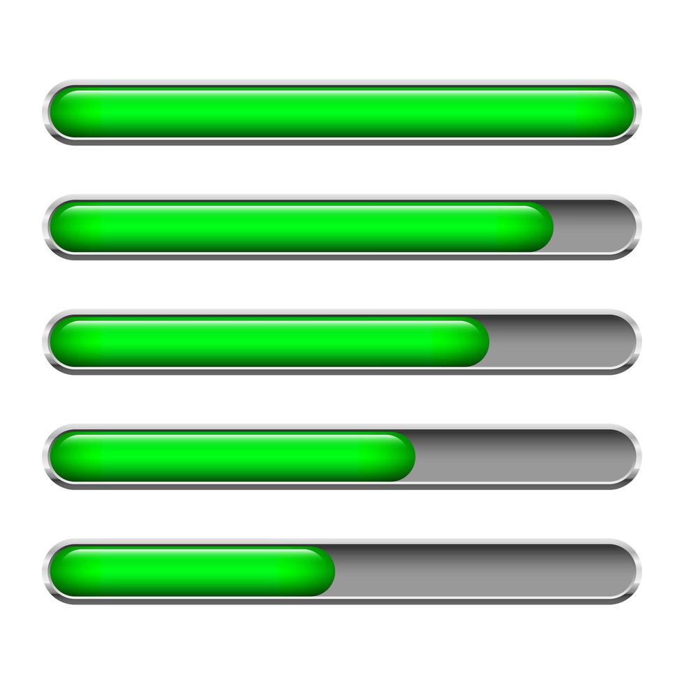 Loading bar set vector