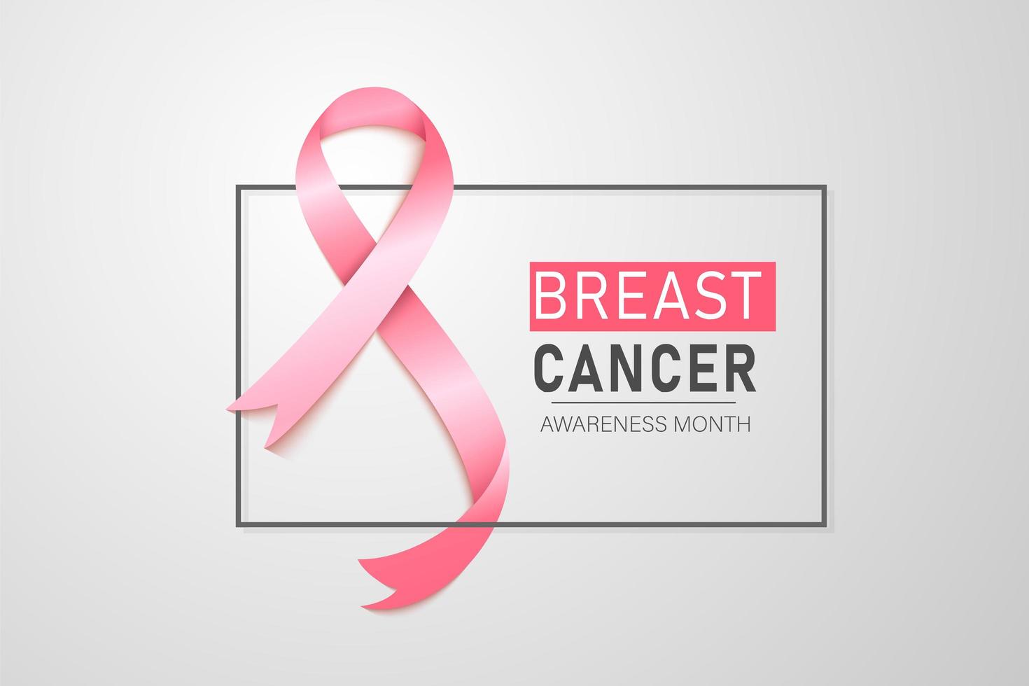 Fondo de cinta de conciencia de cáncer de mama. ilustración vectorial eps 10 vector
