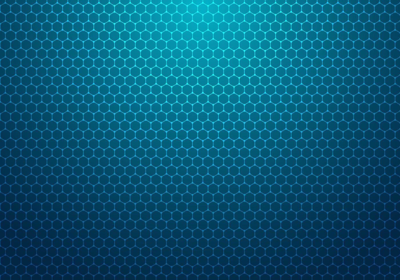 Abstract blue hexagon with dot pattern technology background vector
