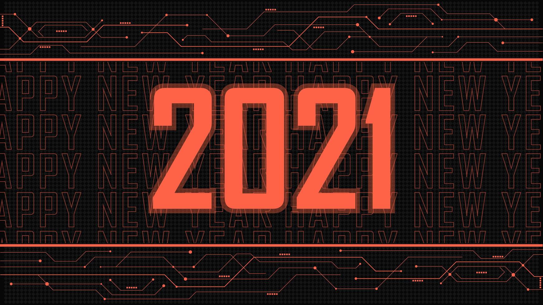 2021 feliz año nuevo fondo digital vector