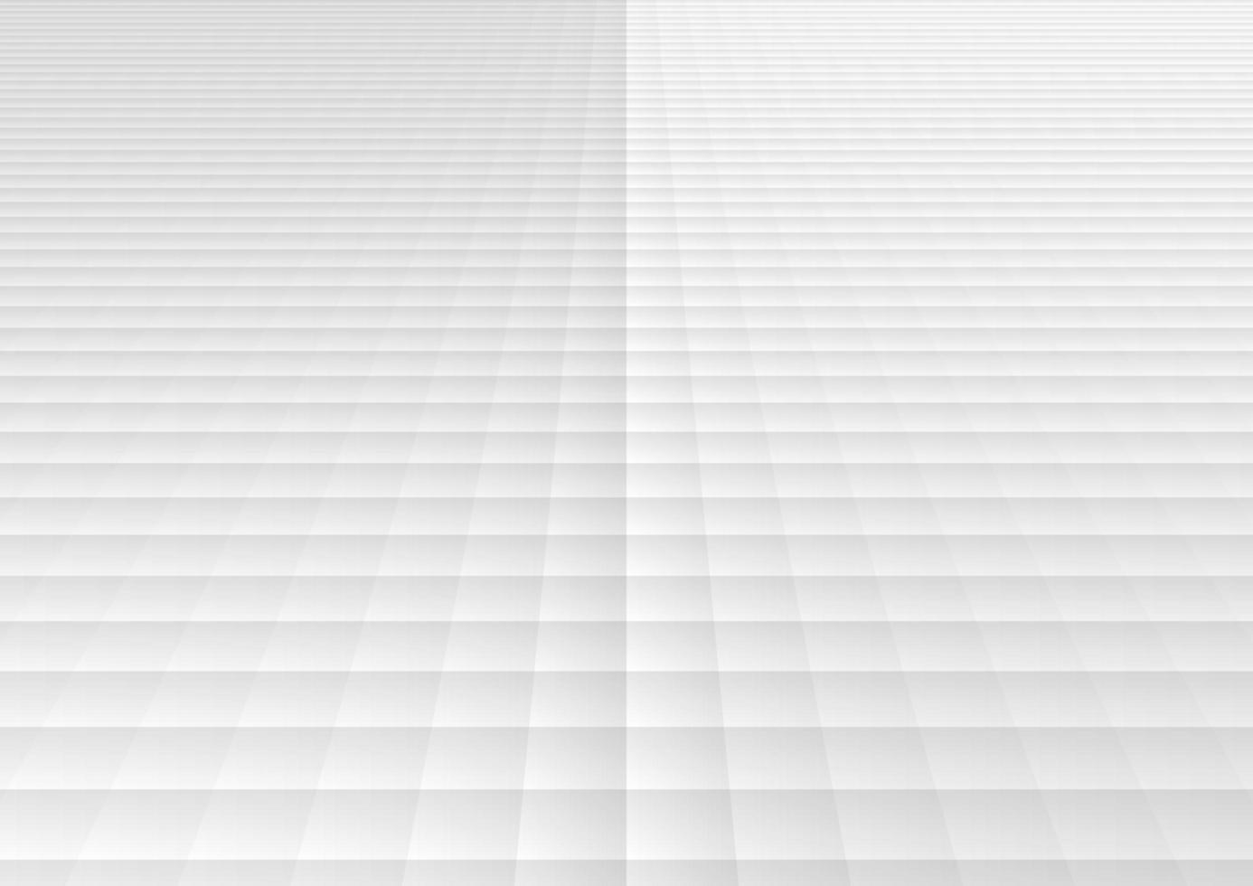 Fondo de perspectiva de patrón de cuadrícula cuadrada geométrica blanca y gris abstracta y textura vector