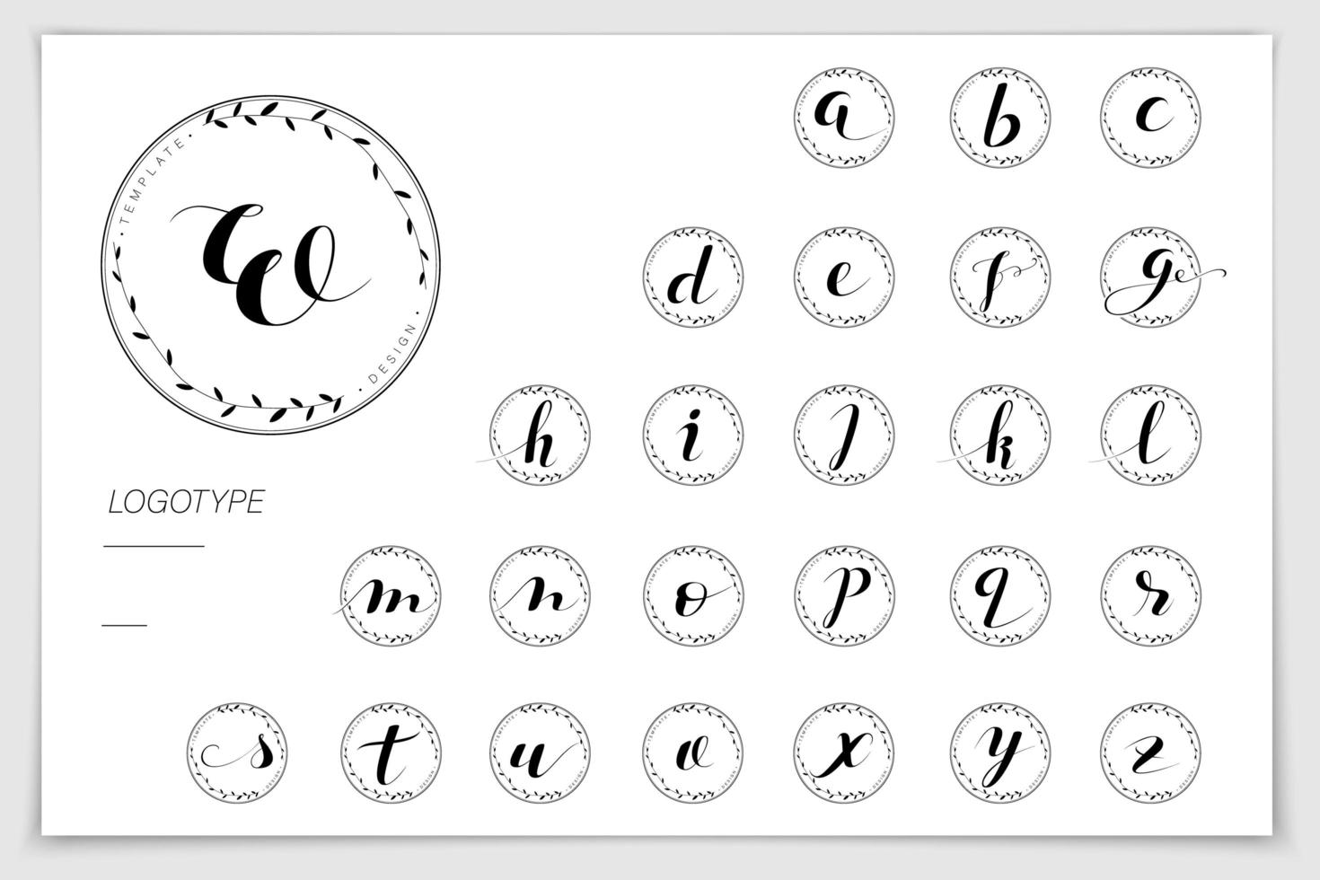 Hand drawn alphabet written with brush pen. vector