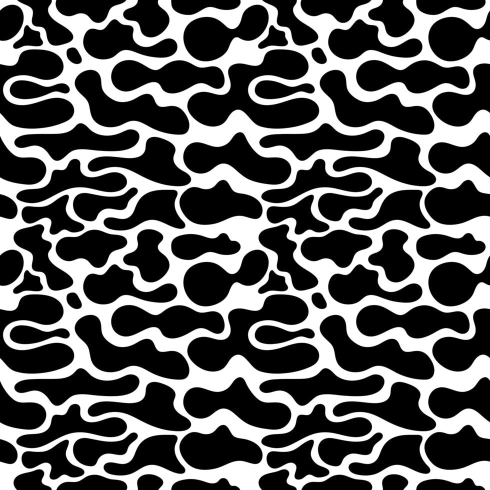 Seamless pattern with fluid abstract liquid shapes vector