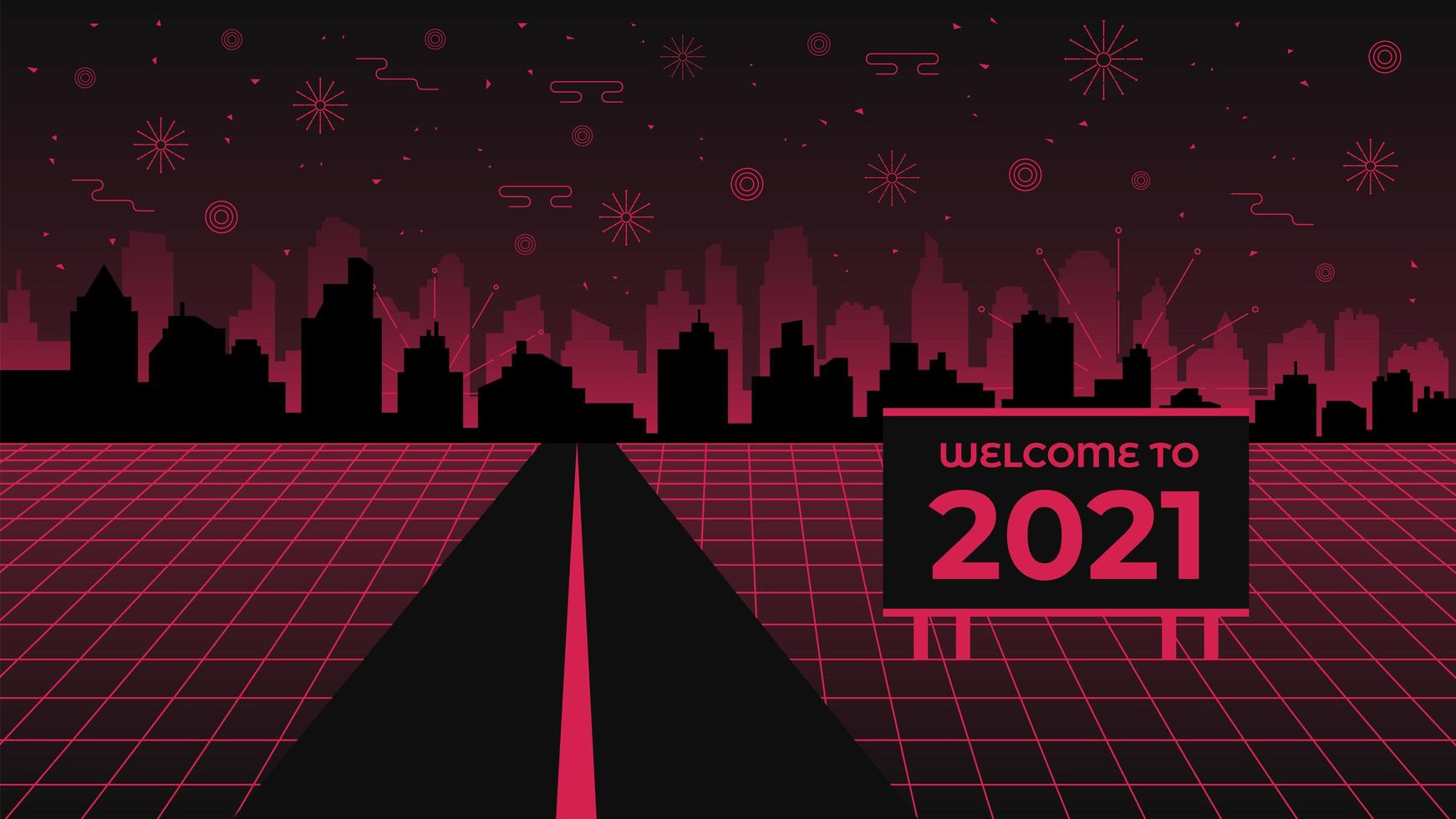 Welcome to 2021 illustration vector