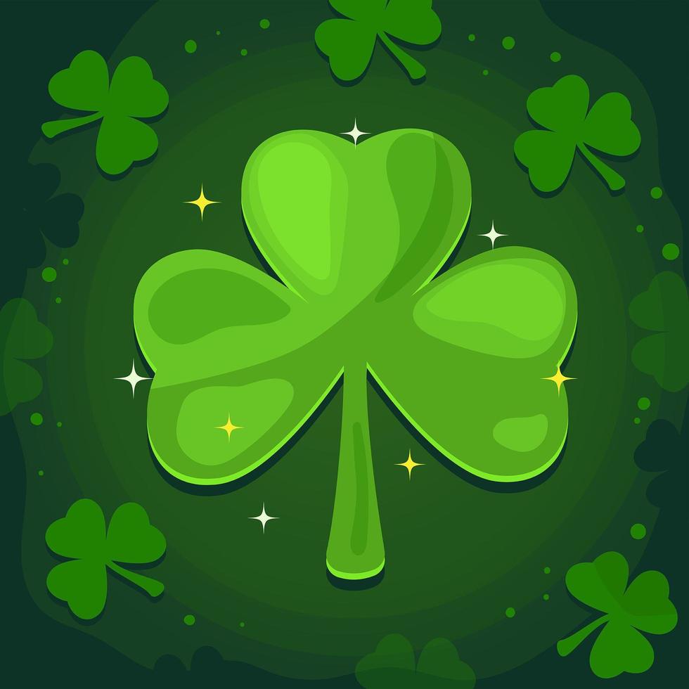 Sprinkle Lucky Green Shamrock Leaf vector