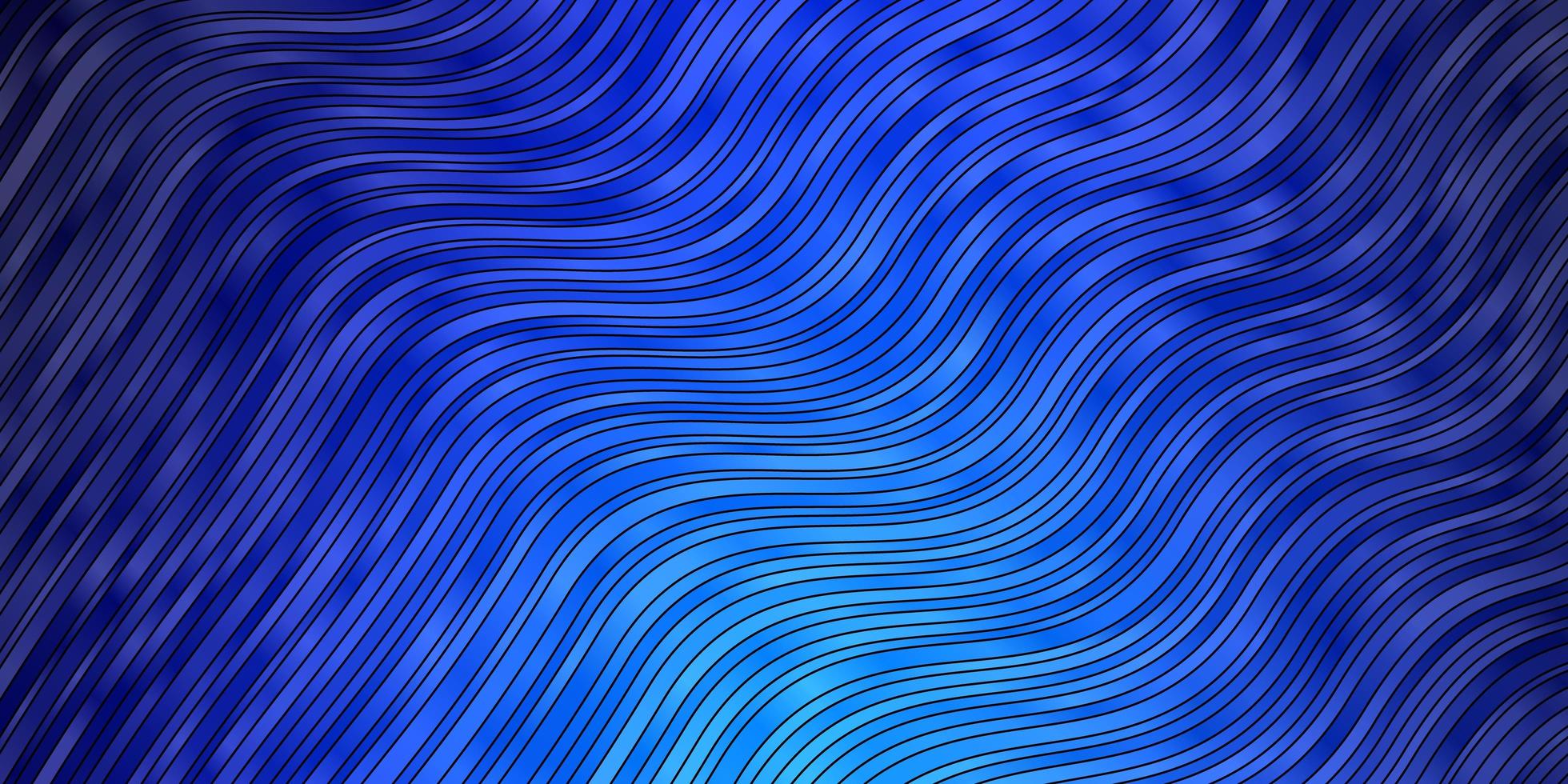 Dark BLUE vector background with bent lines