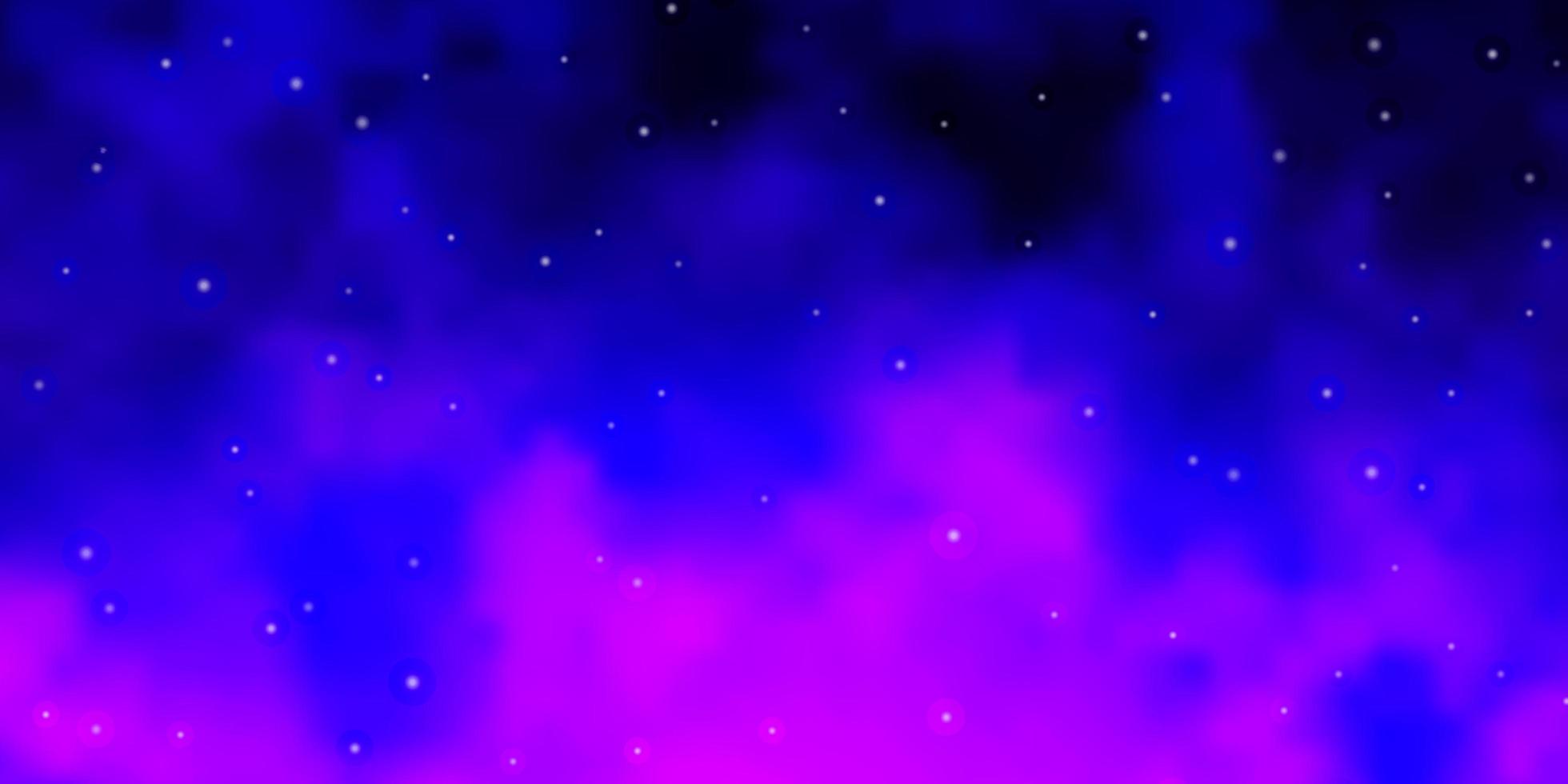 diseño de vector de color púrpura claro, rosa con estrellas brillantes.