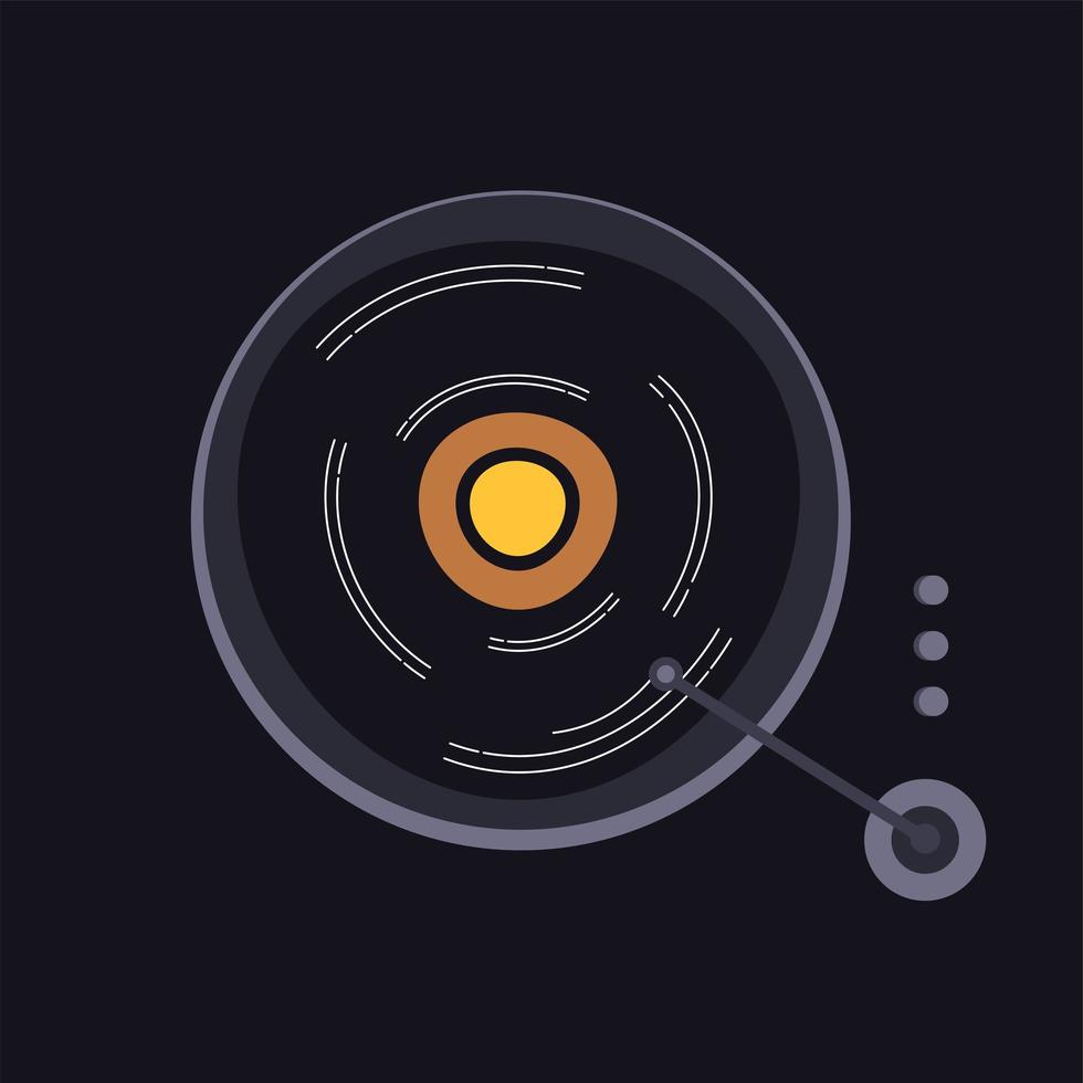 vinyl music player appliance retro vector