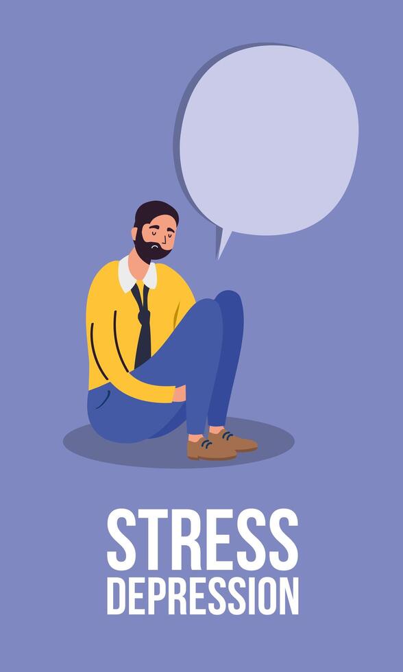 elegant business man stressed character vector