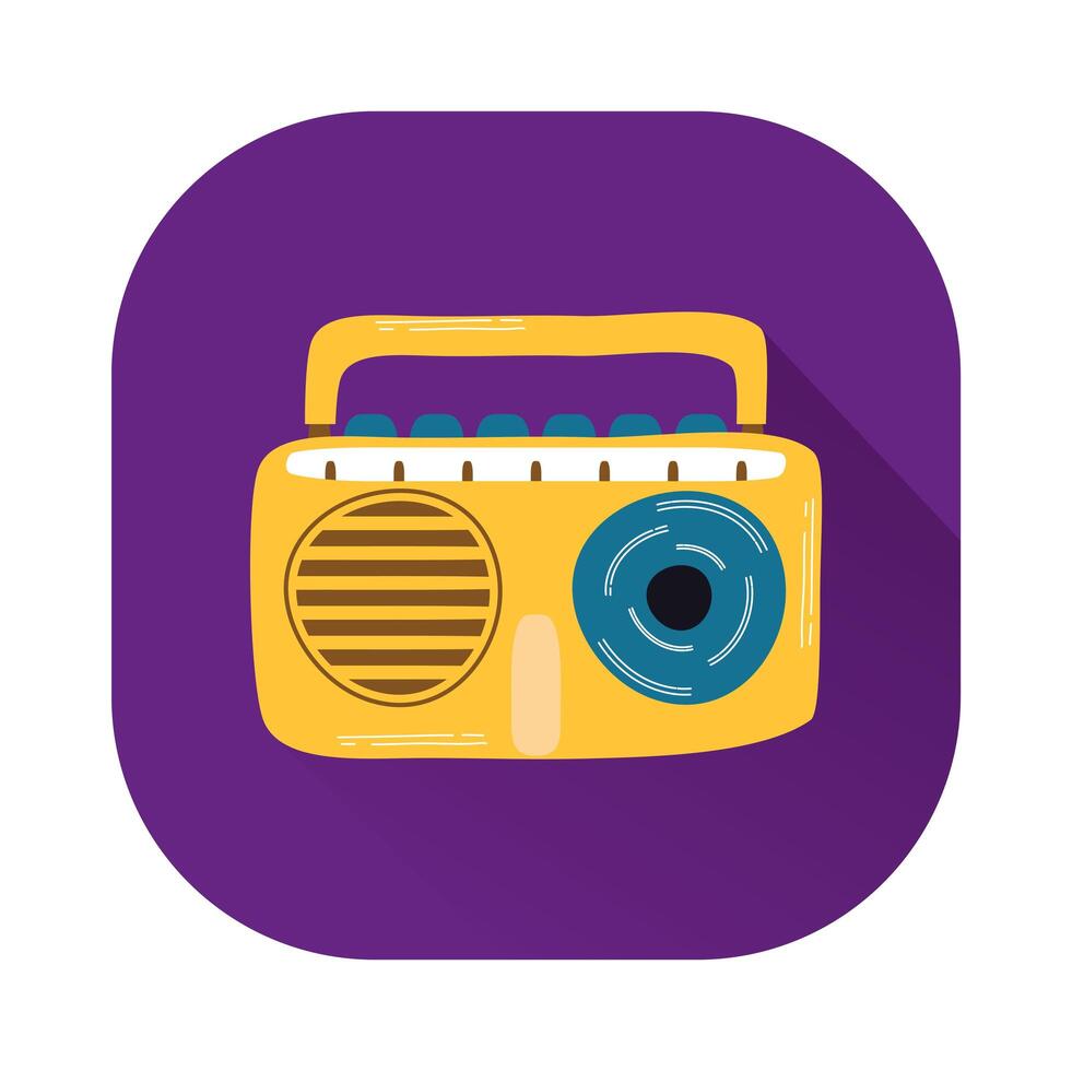 radio music player isolated icon vector