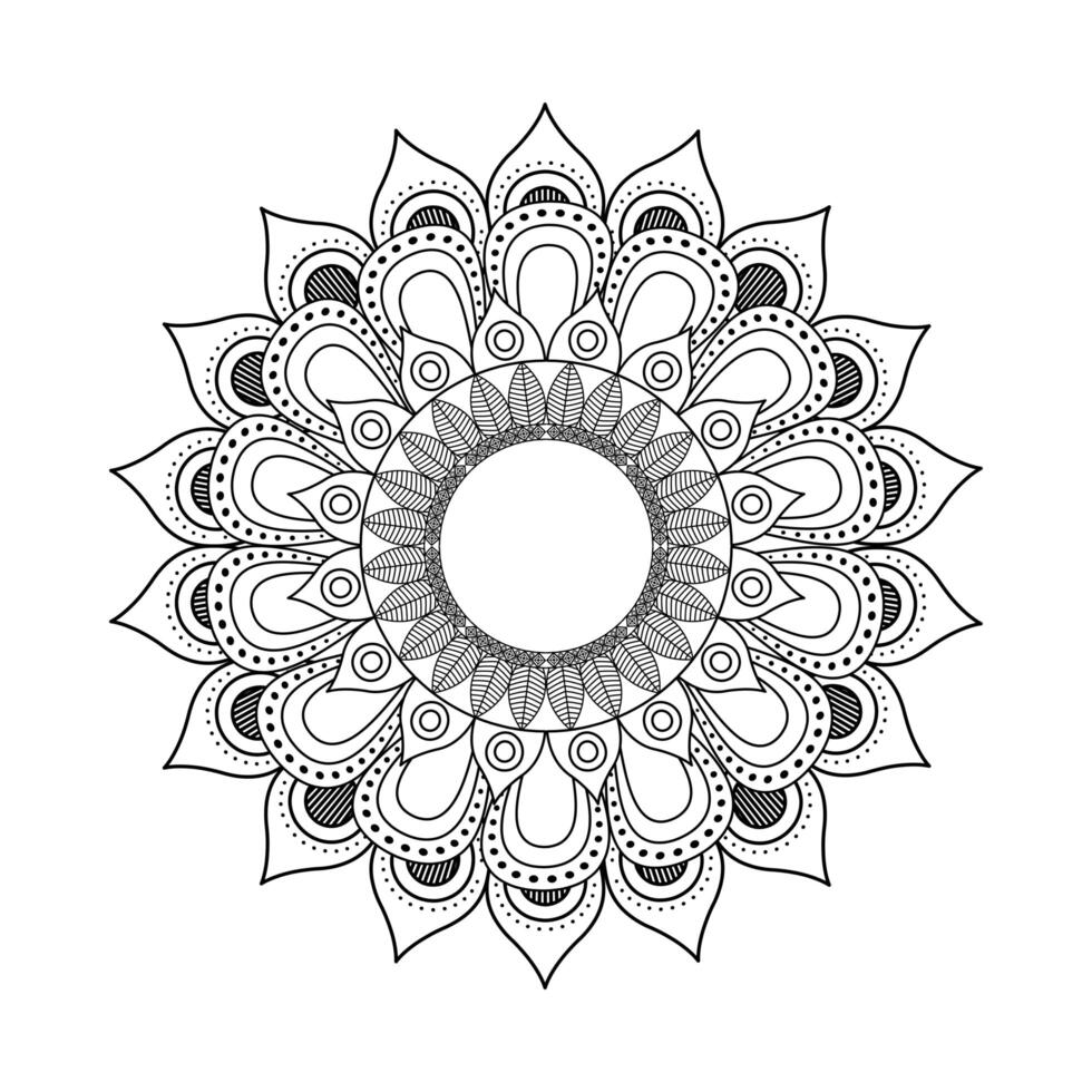 mandala Ramadan Kareem decoration icon vector
