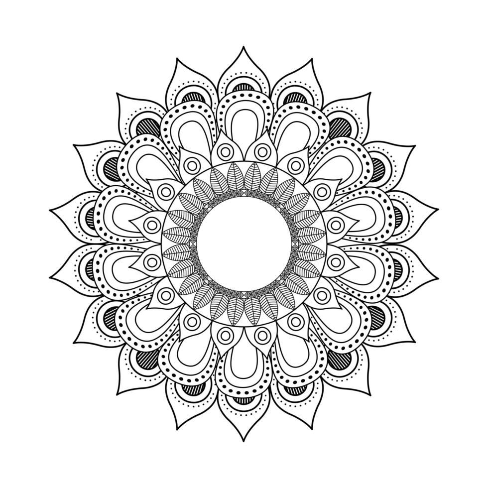 mandala ramadan kareem decoración icono vector