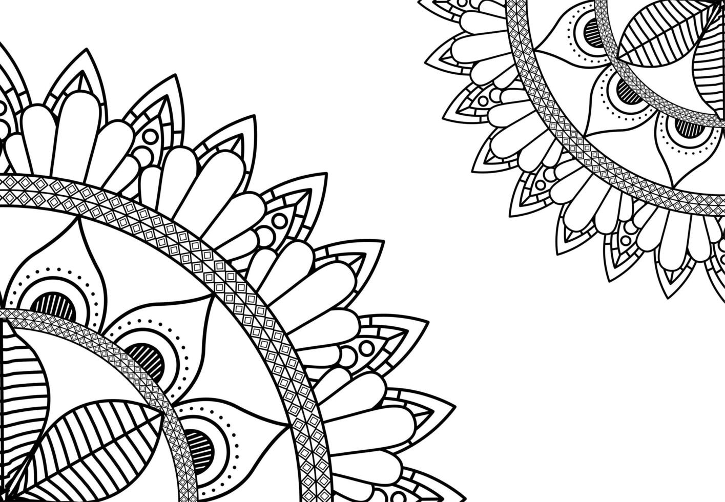 mandala Ramadan Kareem decoration icon vector