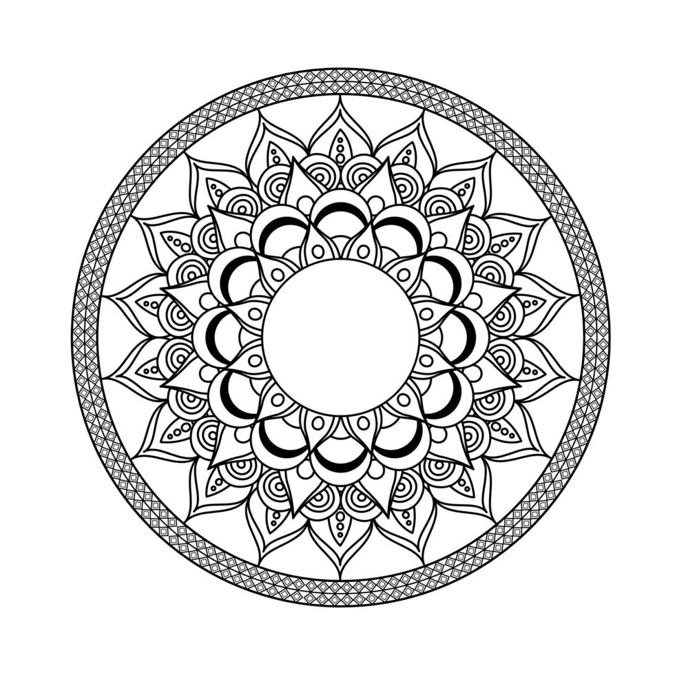 mandala ramadan kareem decoración icono vector