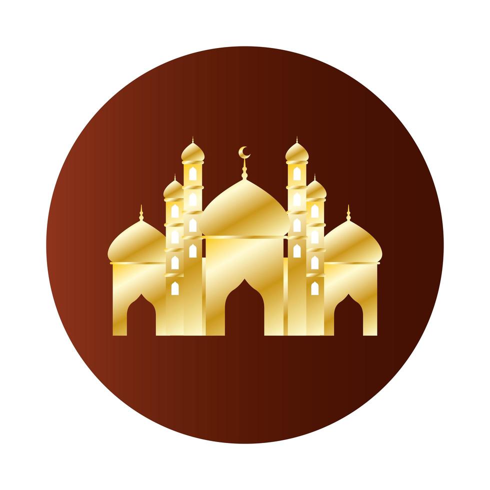 templo dorado taj mahal ramadan kareem vector