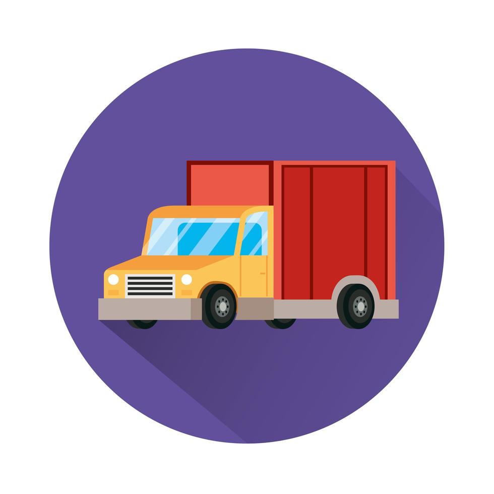 truck delivery service isolated icon vector