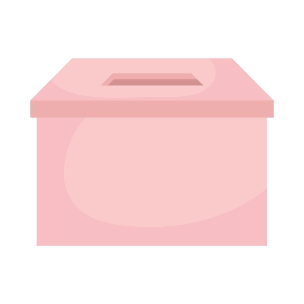 charity donation box isolated icon vector