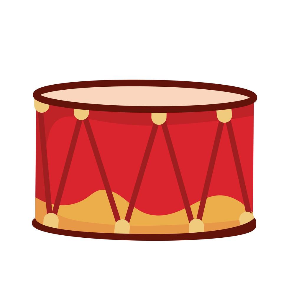 baby drum toy isolated icon vector