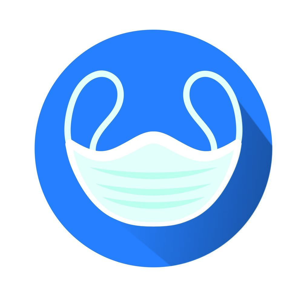 face mask medical accessory icon vector