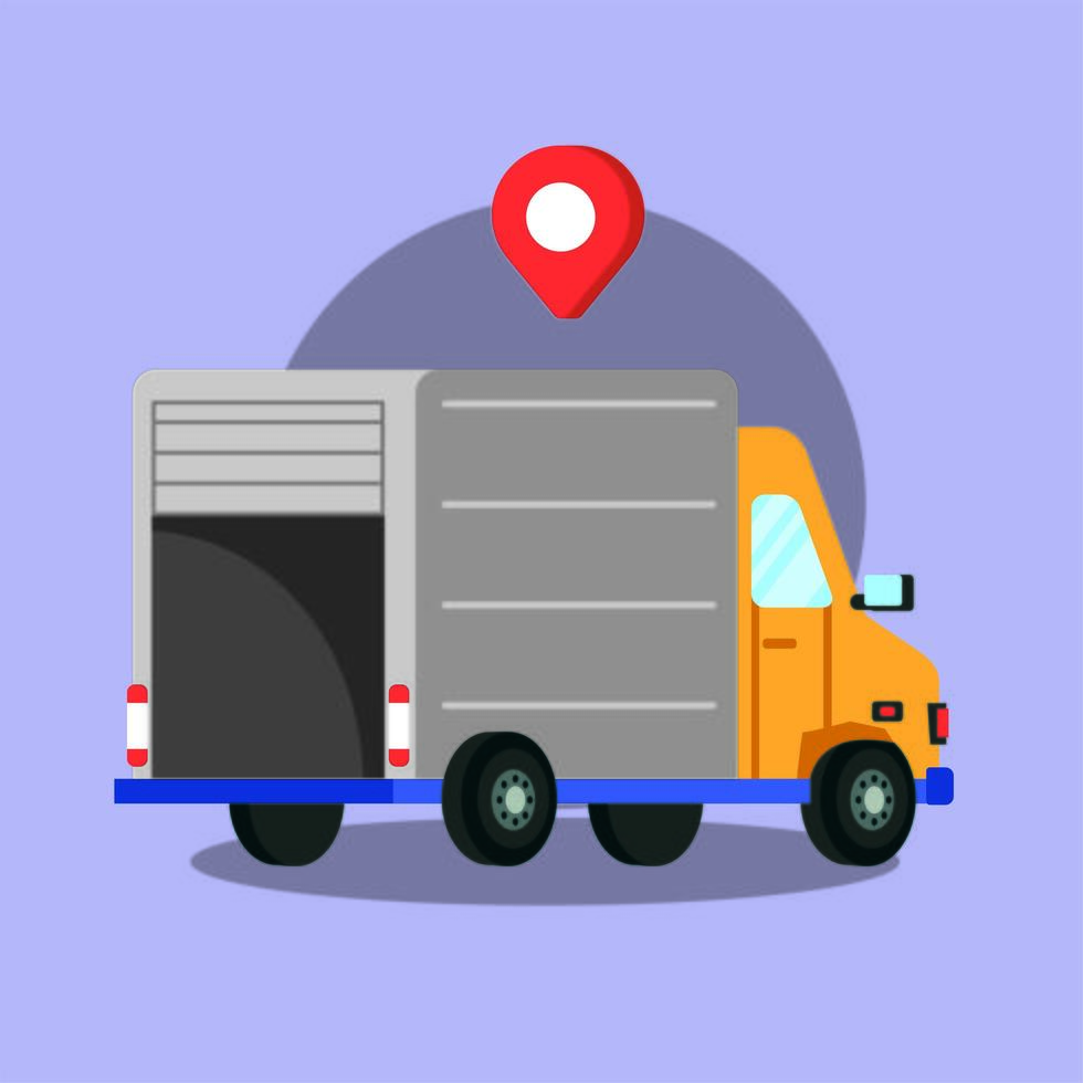 truck delivery service isolated icon vector