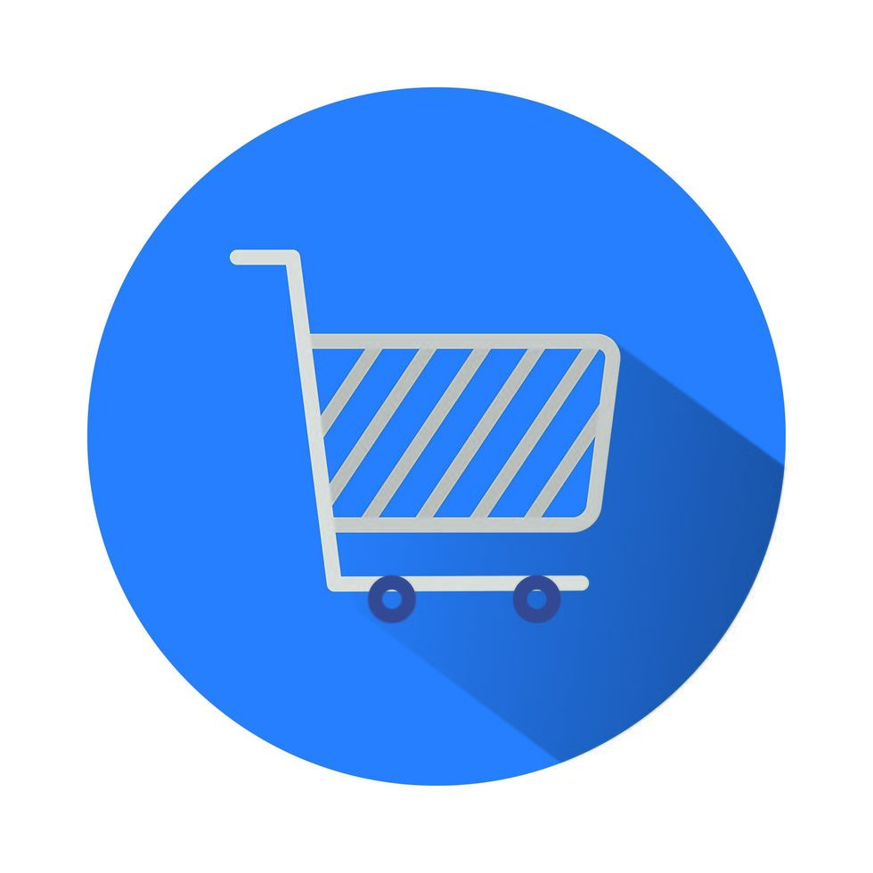 shopping cart marketing isolated icon vector