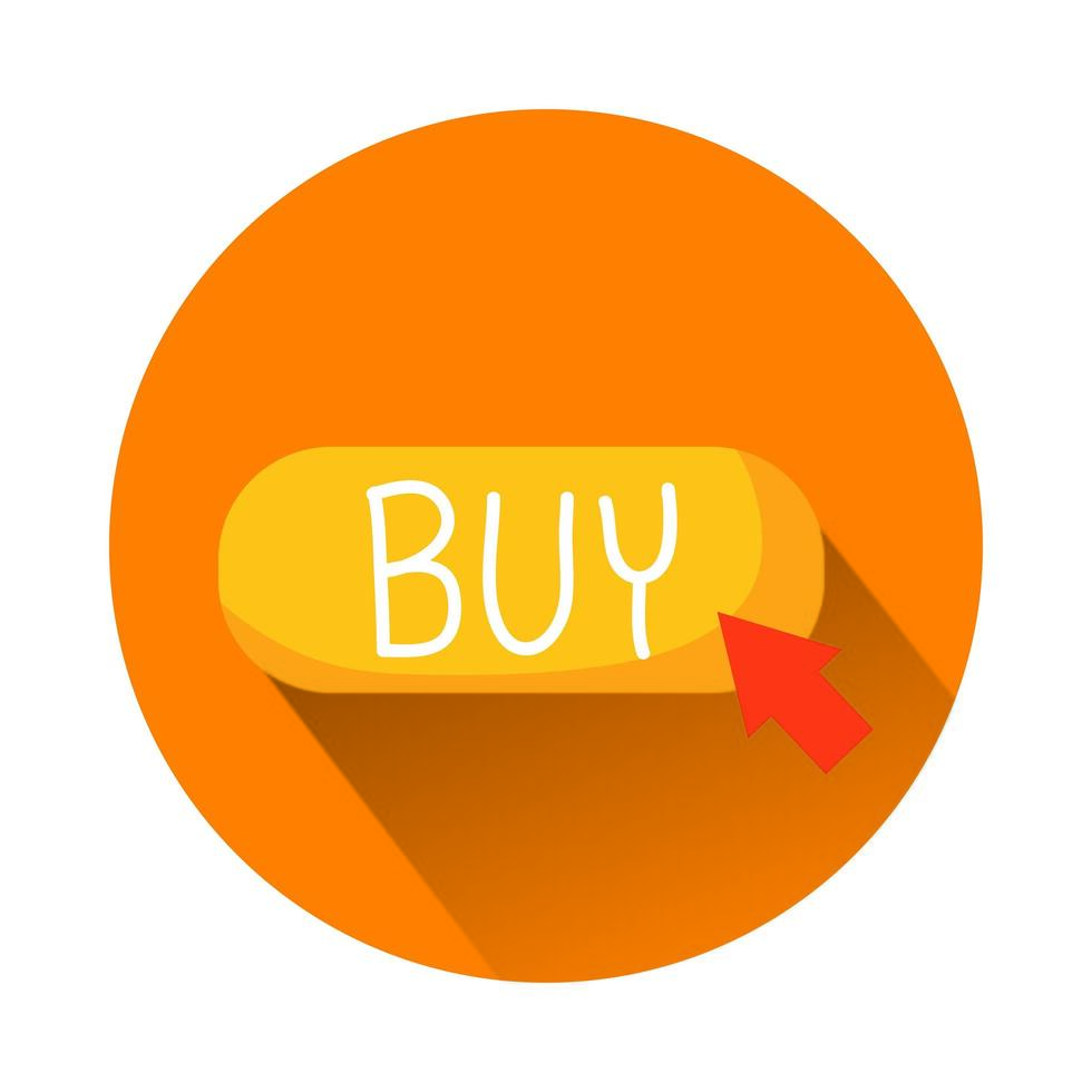 buy button with mouse arrow vector