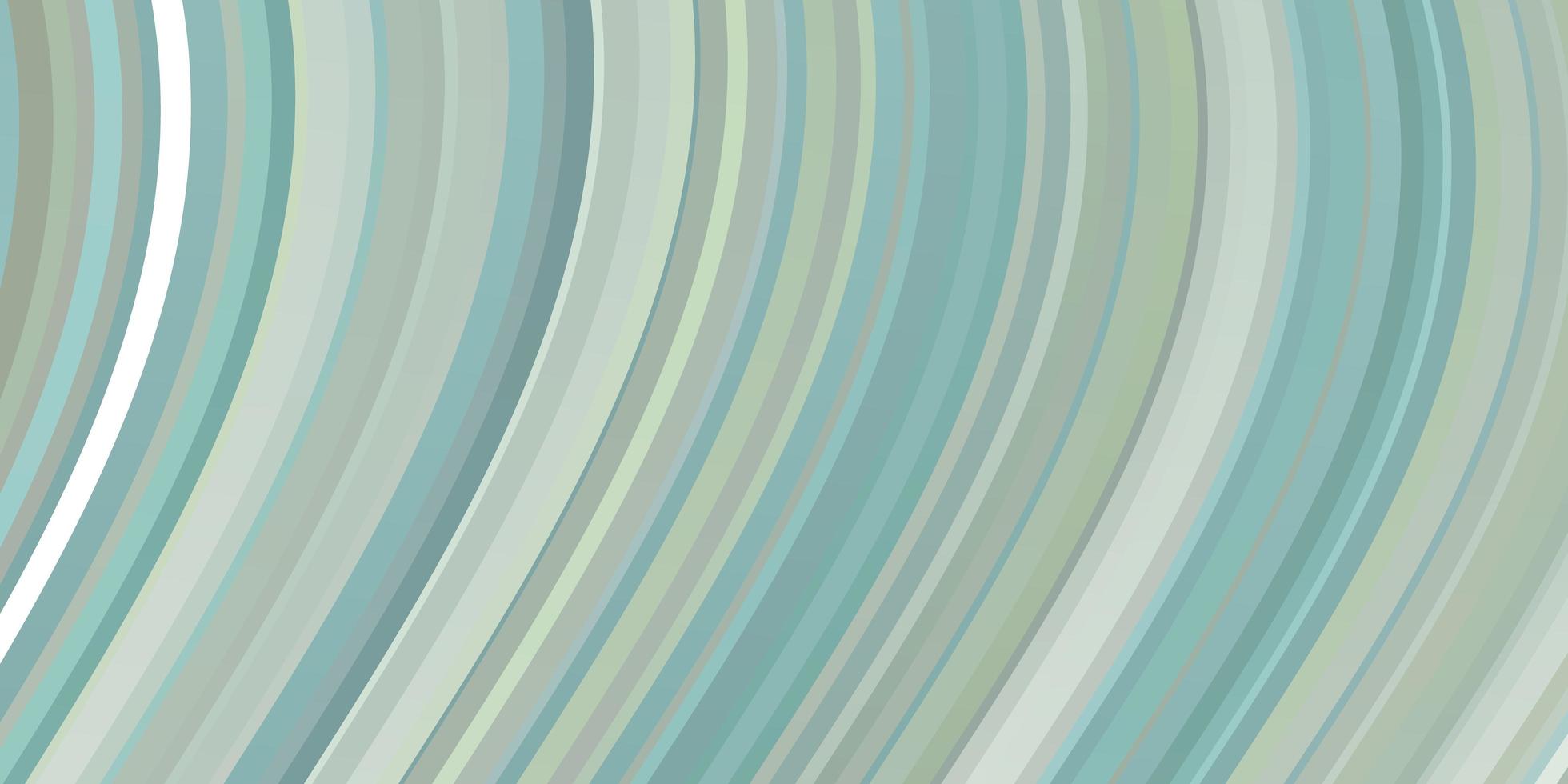 Light Green vector pattern with curved lines.