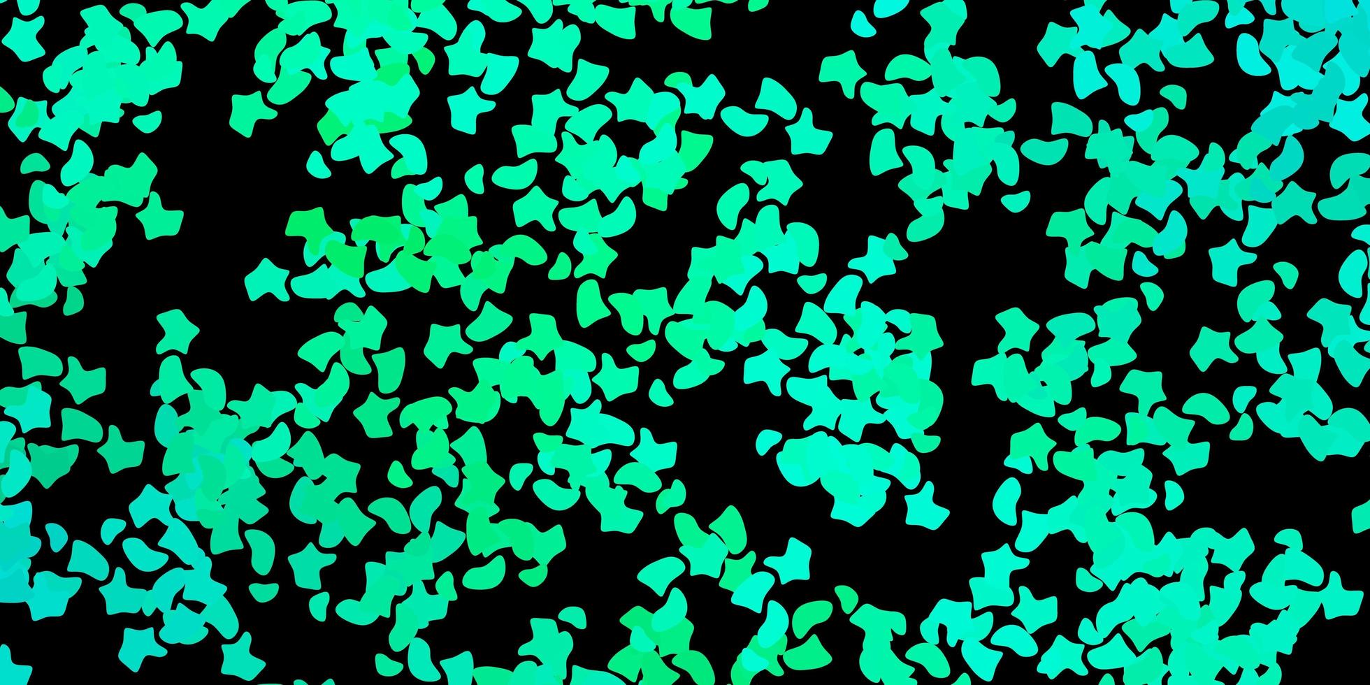 Dark green vector texture with memphis shapes.