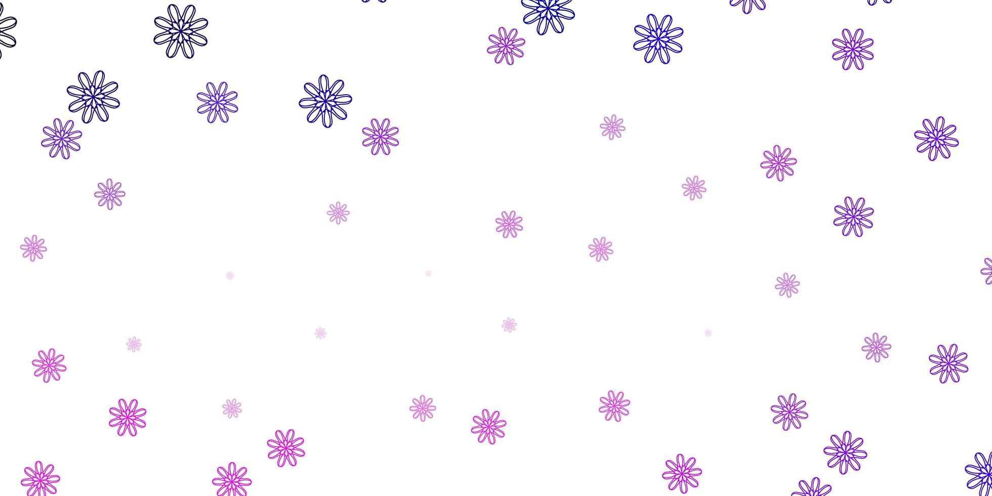 Light Purple, Pink vector natural artwork with flowers.