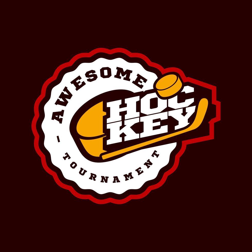 Hockey sport logo vector