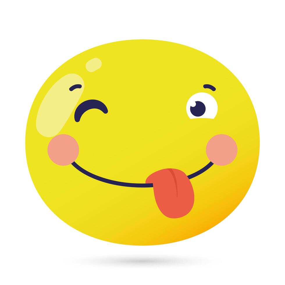 emoji face crazy funny character vector