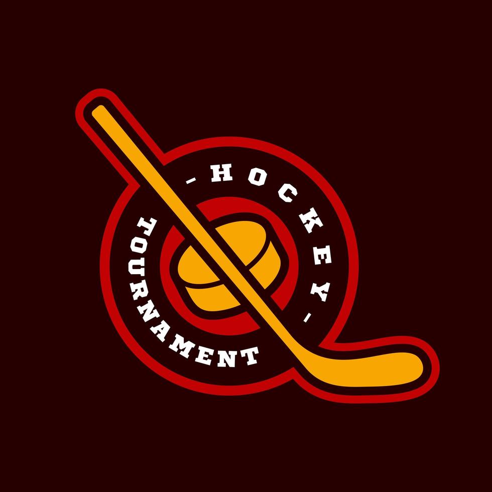 logotipo del deporte de hockey vector