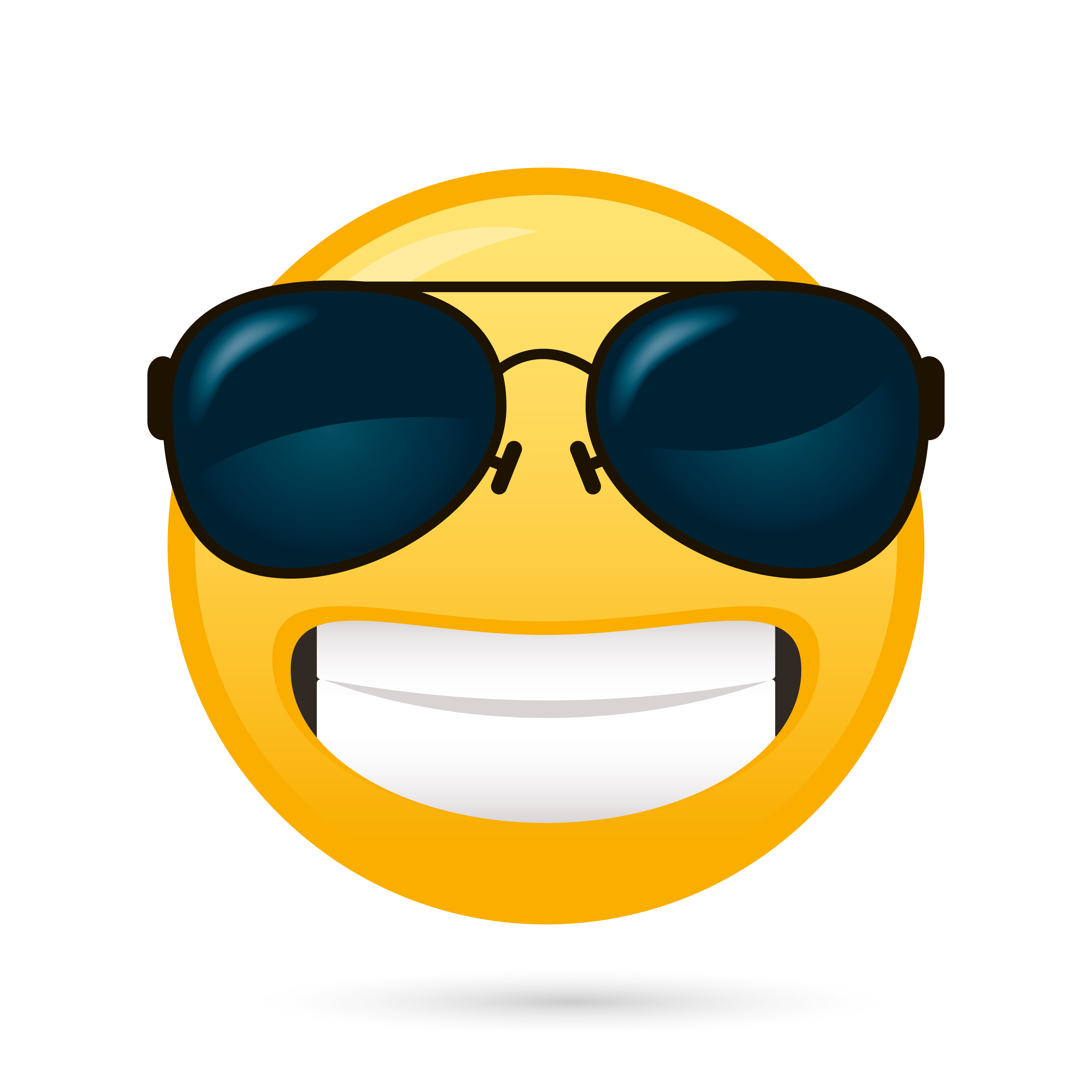 Sticker Emoticon Emoji Smiling Face With Sunglasses vlr.eng.br