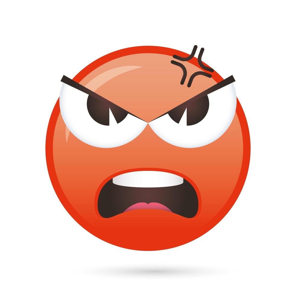 Free Vector  Hand drawn angry mouth cartoon illustration