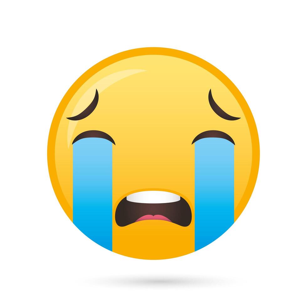 emoji face crying funny character 1839494 Vector Art at Vecteezy