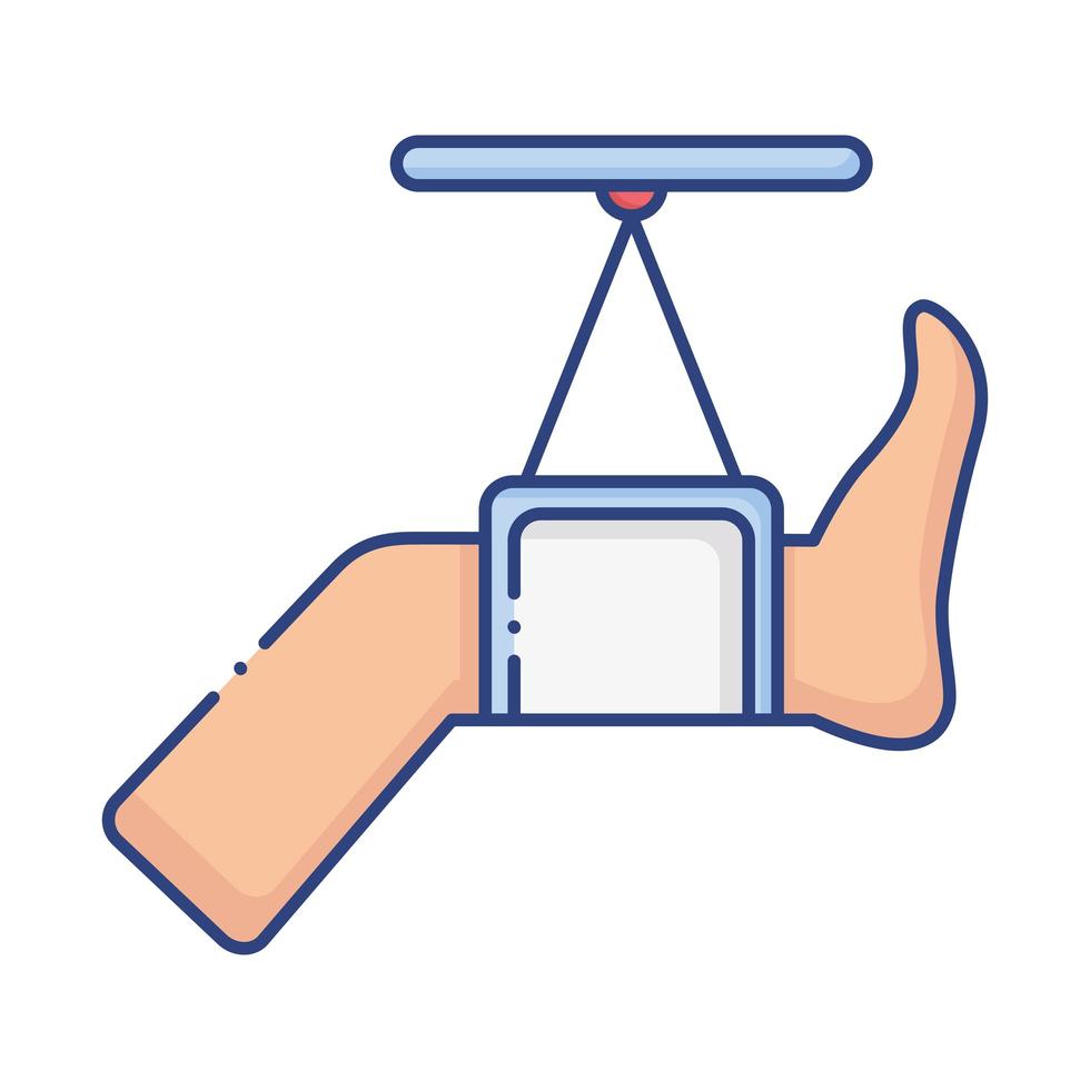 leg break hanging in clinic flat style vector