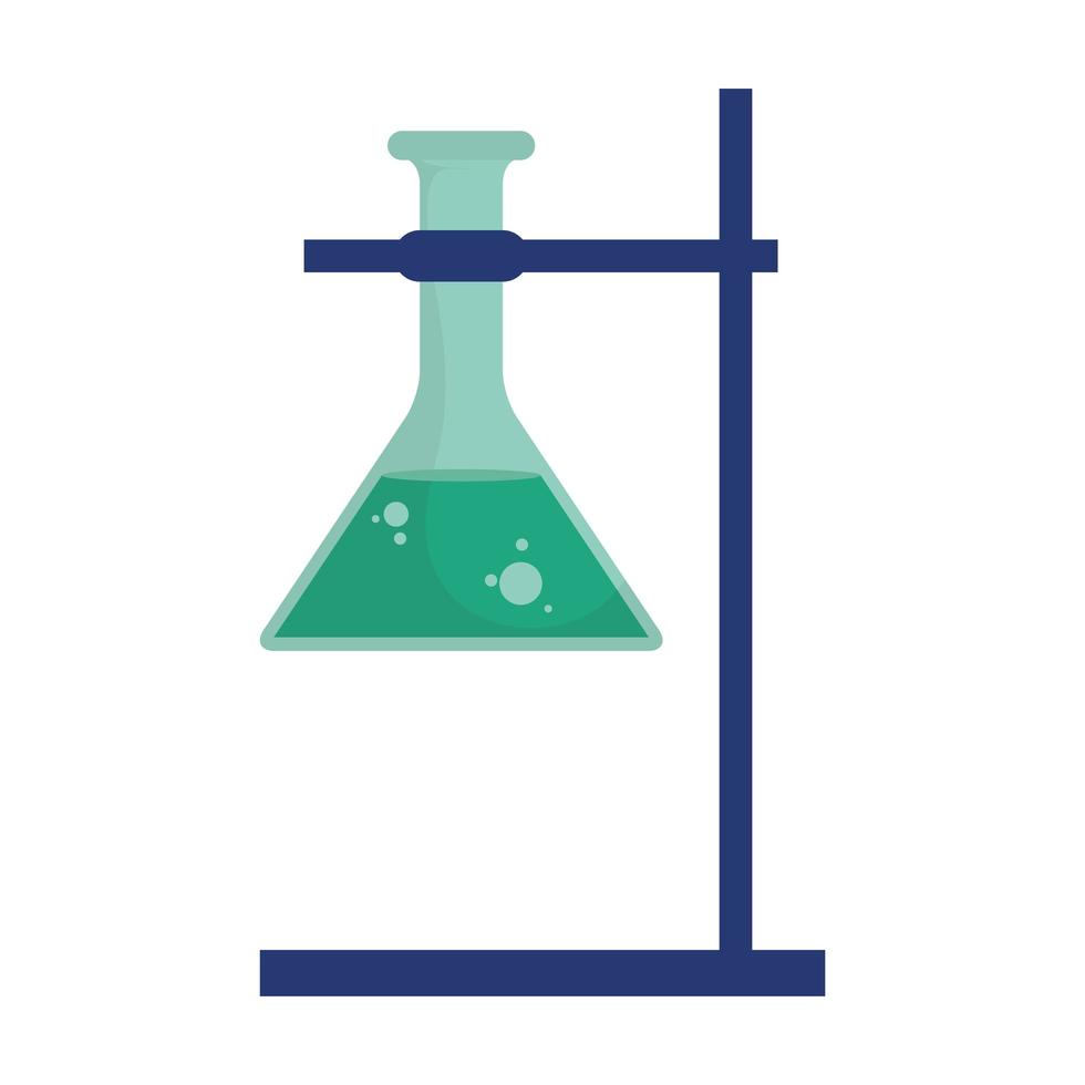 test tube laboratory in metallic support vector