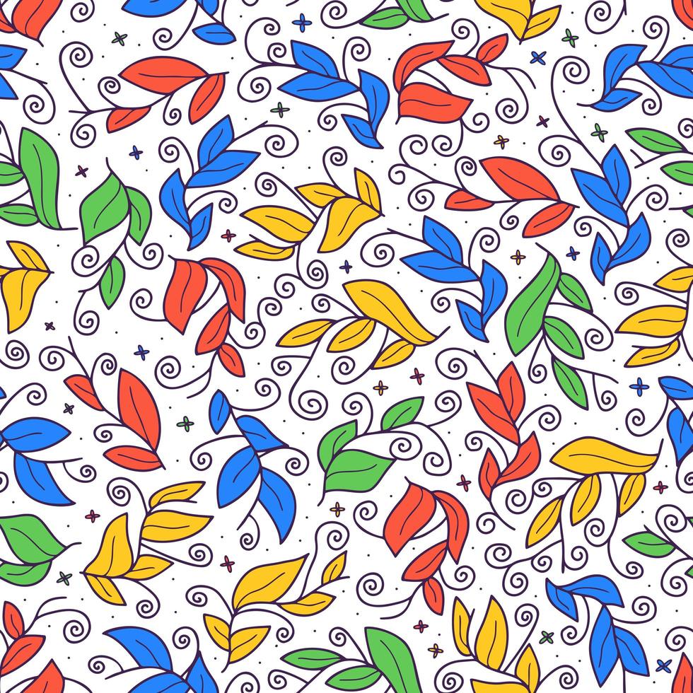 Cute vector leaf seamless vector pattern